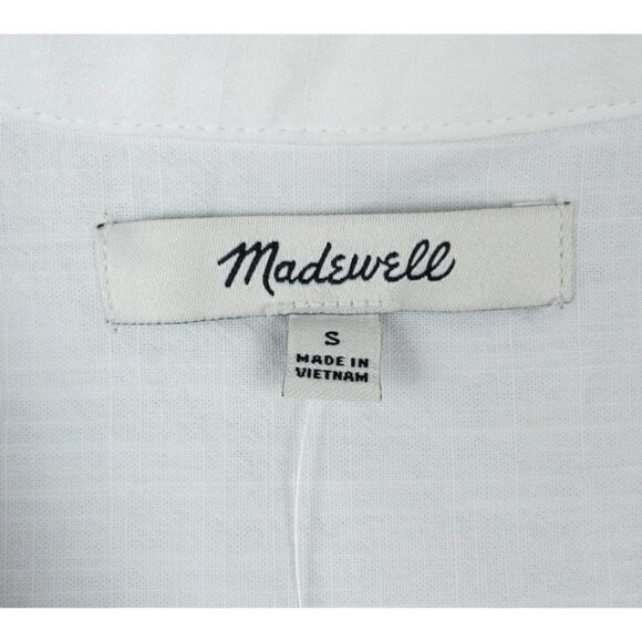 Madewell Oversized Ex-Boyfriend Tunic Shirt Women's Small Solid White NG910 - Picture 2 of 15